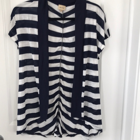 Ella Moss Striped short sleeve cardigan - Picture 1 of 4